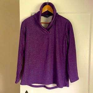 Purple, Lands’ End fleece lined sweatshirt